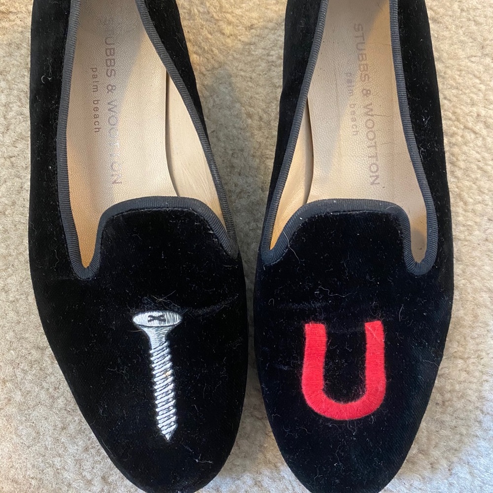 Stubbs and Wootton Screw U (You) Velvet Slippers